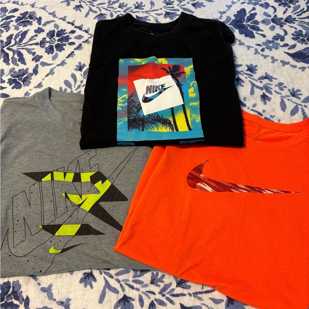 Nike Short Sleeve Tees Bundle- Black, Gray, and Orange